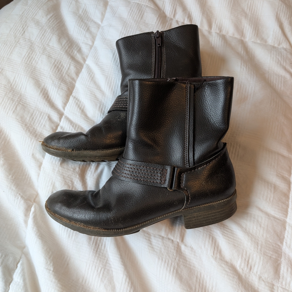 Clarks Black Heeled Boots